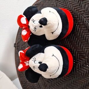 Disney Minnie Mouse Toddler Girls Kids Sz 7/8 Slippers